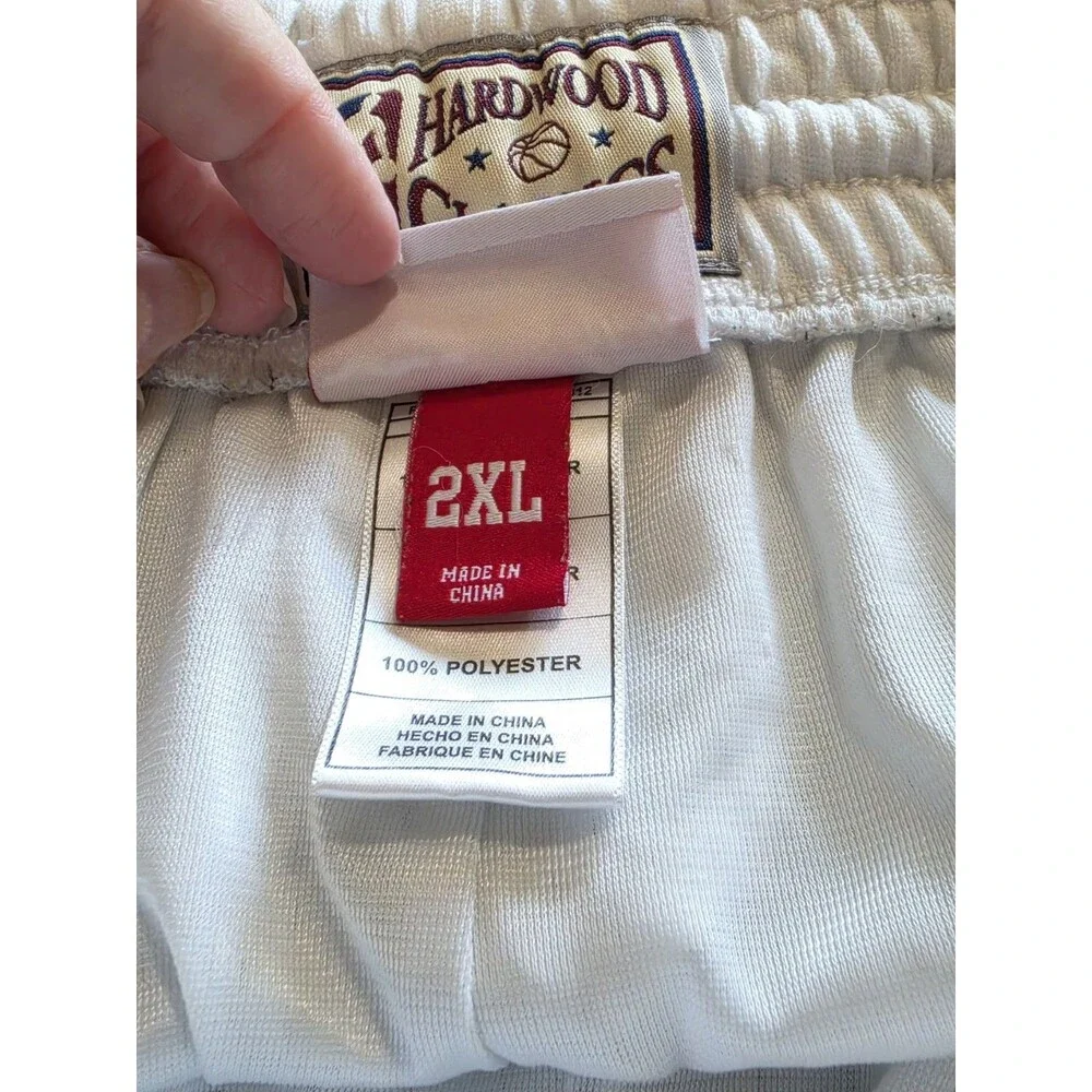 Mitchell & Ness NBA Denver Nuggets Swingman White Rainbow Shorts Men's XXL 2XL